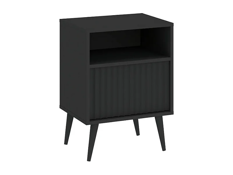 Table de chevet BARCELONA -1 Tiroir 1 Niche Gris