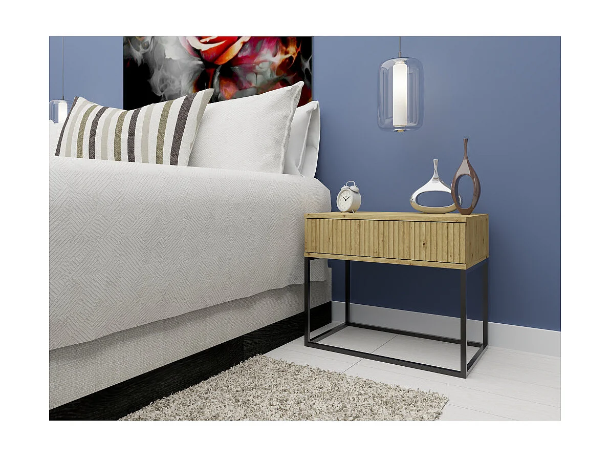 Table de chevet CADRO 2 -1 Tiroir Chêne