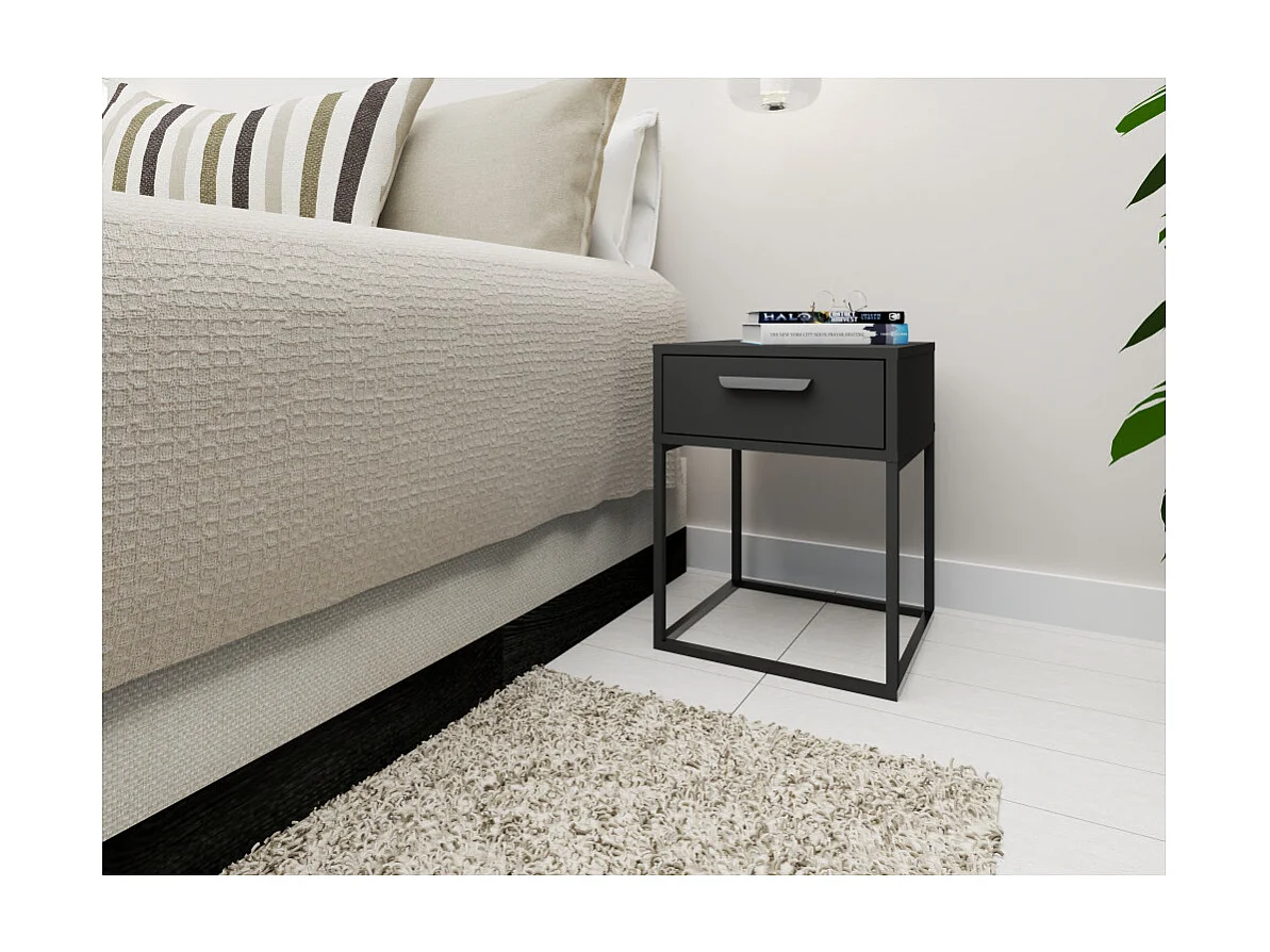 Table de chevet CADRO 3 -1 Tiroir Gris