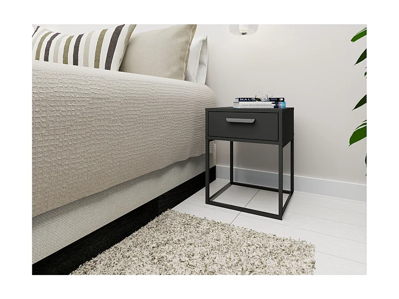 Table de chevet CADRO 3 -1 Tiroir Gris