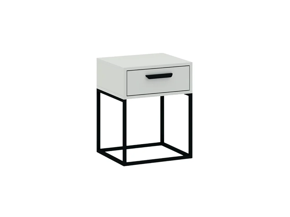 Table de chevet CADRO 3 -1 Tiroir Blanc