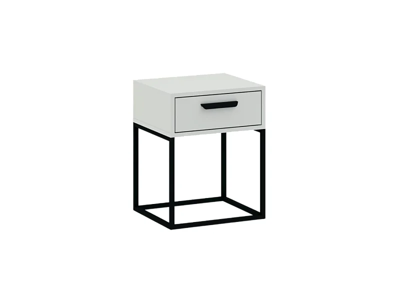 Table de chevet CADRO 3 -1 Tiroir Blanc