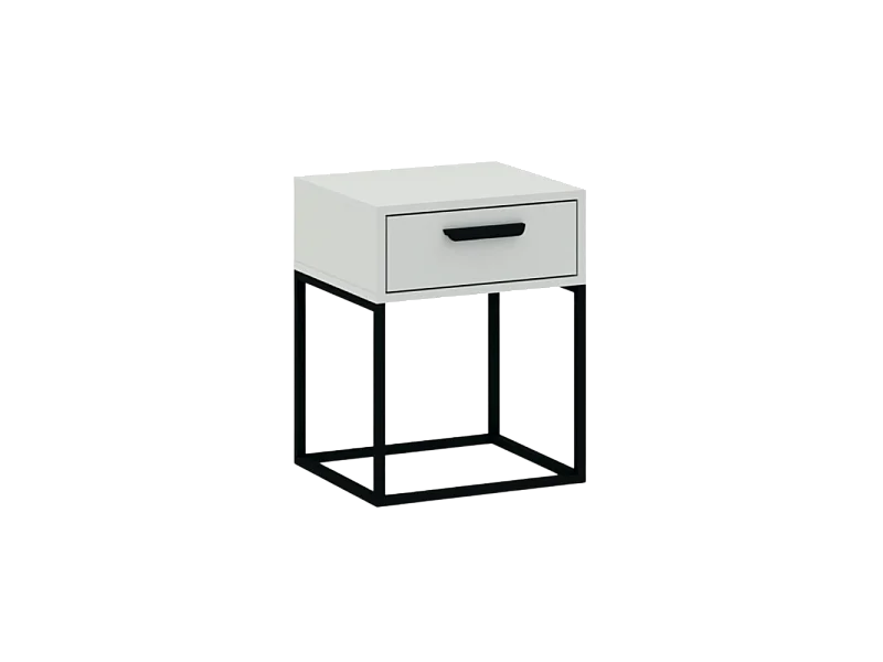 Table de chevet CADRO 3 -1 Tiroir Blanc