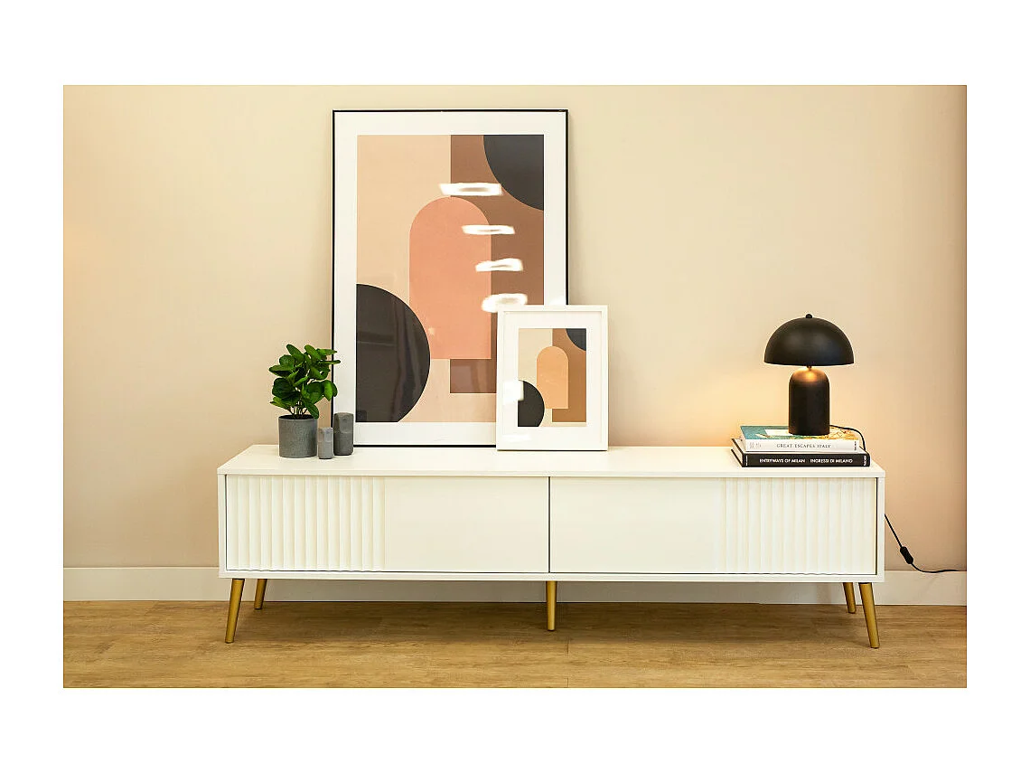 Meuble TV Barcelona - 180 CM Blanc