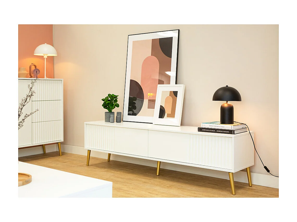 Meuble TV Barcelona - 180 CM Blanc