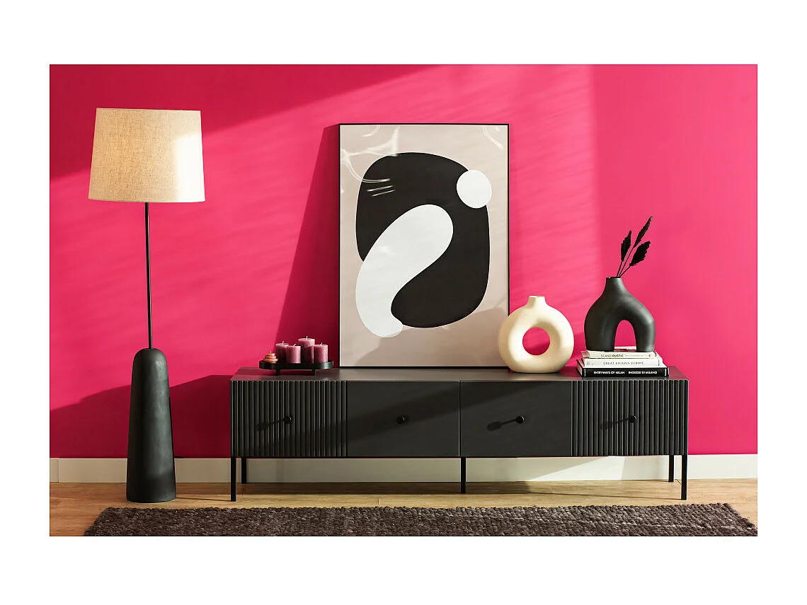 MEUBLE TV VIENA - 180 CM - 2 portes Gris