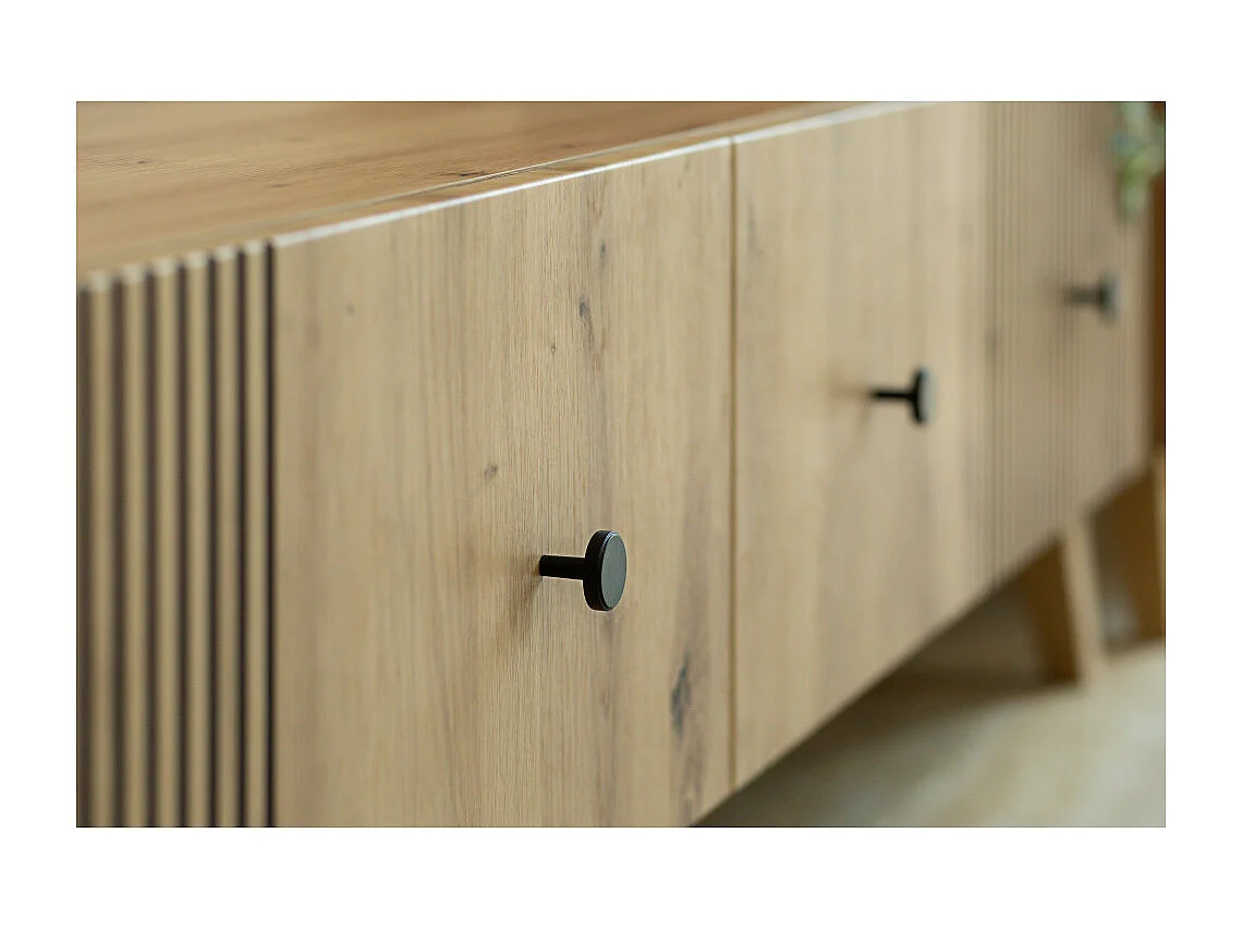 MEUBLE TV BERLIN 180 CM - 2 Portes Chêne