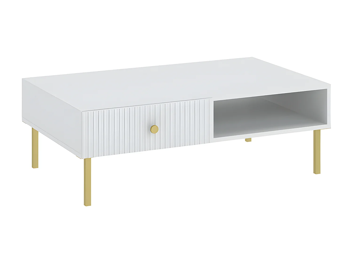 TABLE BASSE VIENA Blanc - Doré