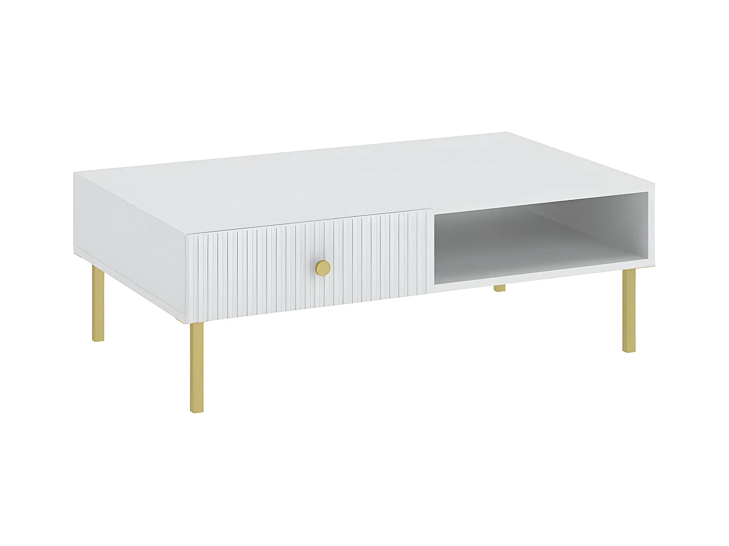 TABLE BASSE VIENA Blanc - Doré