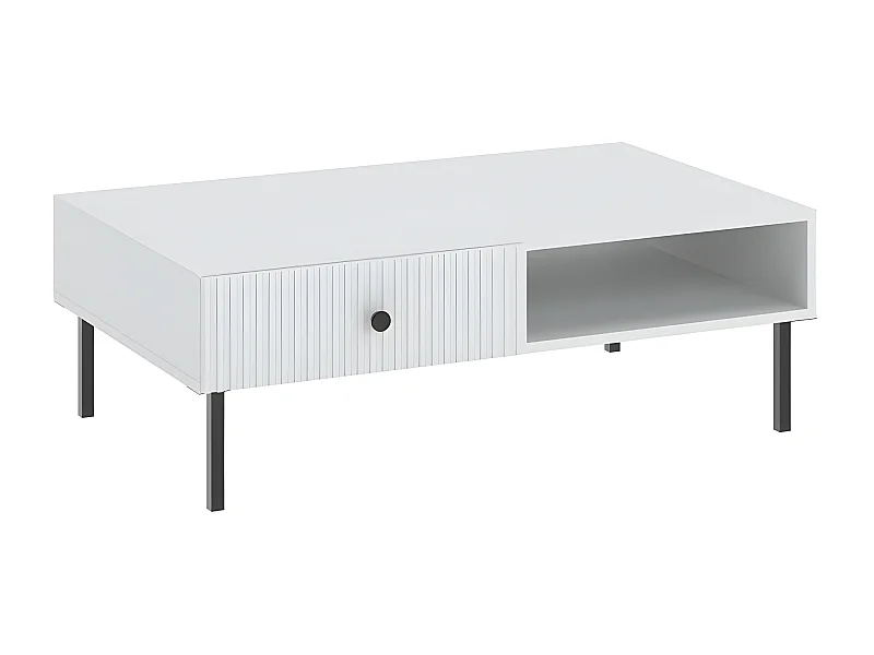 TABLE BASSE VIENA Blanc - Noir