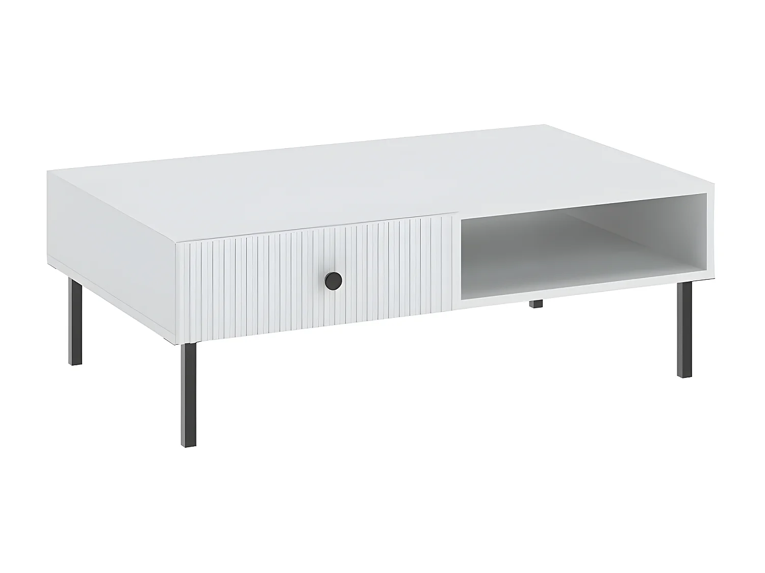 TABLE BASSE VIENA Blanc - Noir