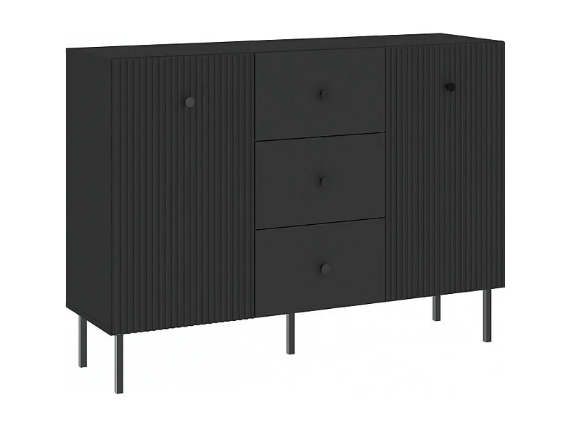 BUFFET BAS VIENA 2 Portes - 3 Tiroirs Gris