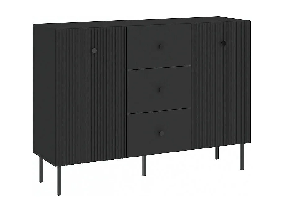 BUFFET BAS VIENA 2 Portes - 3 Tiroirs Gris