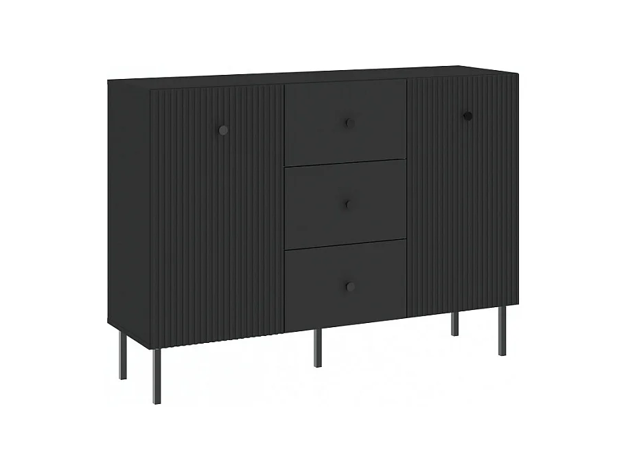 BUFFET BAS VIENA 2 Portes - 3 Tiroirs Gris