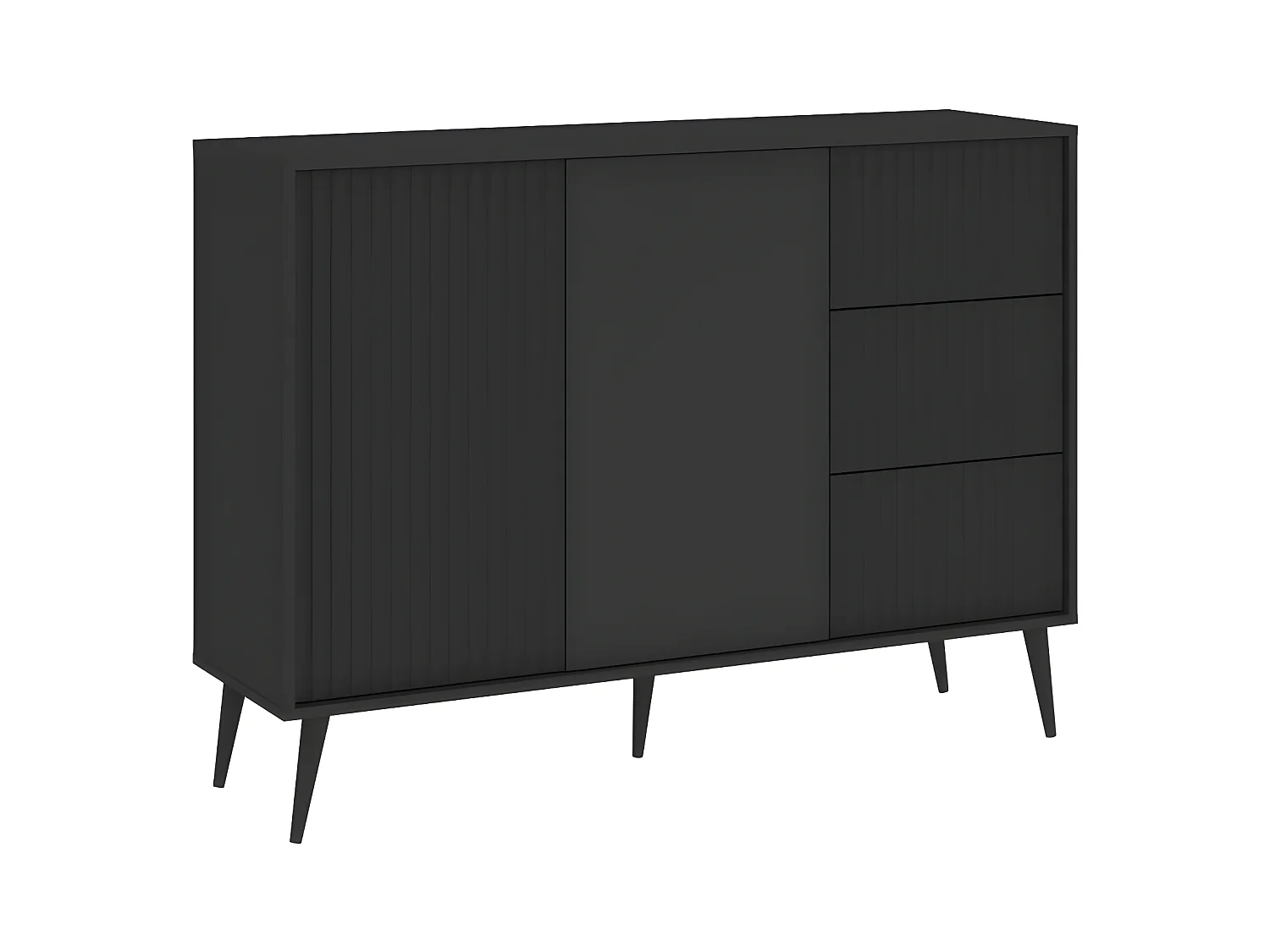 Buffet bas BARCELONA 2 Portes - 3 Tiroirs Gris