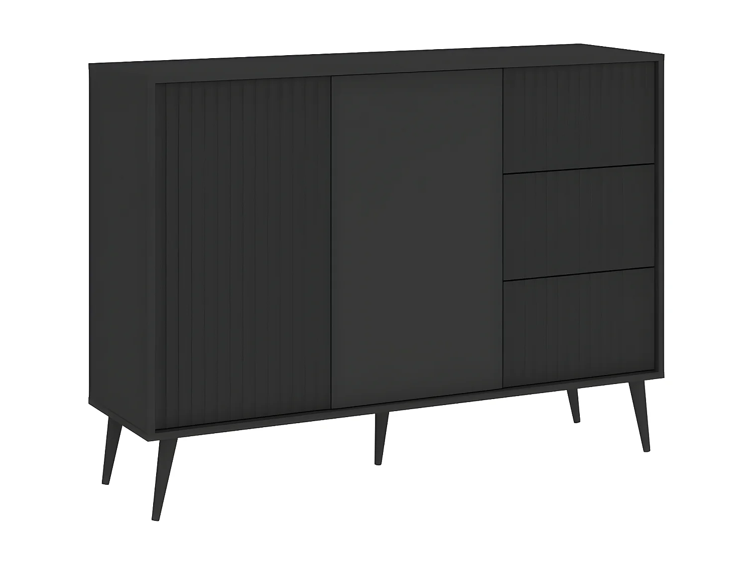 Buffet bas BARCELONA 2 Portes - 3 Tiroirs Gris