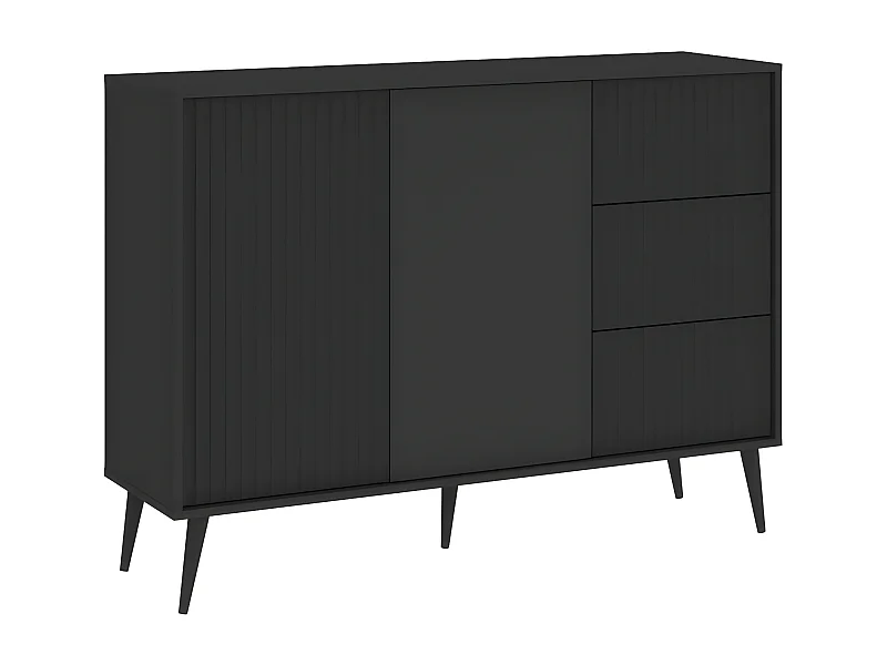 Buffet bas BARCELONA 2 Portes - 3 Tiroirs Gris