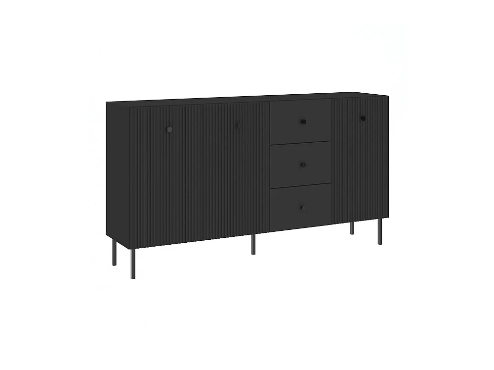 BUFFET BAS VIENA 3 Portes - 3 Tiroirs Gris