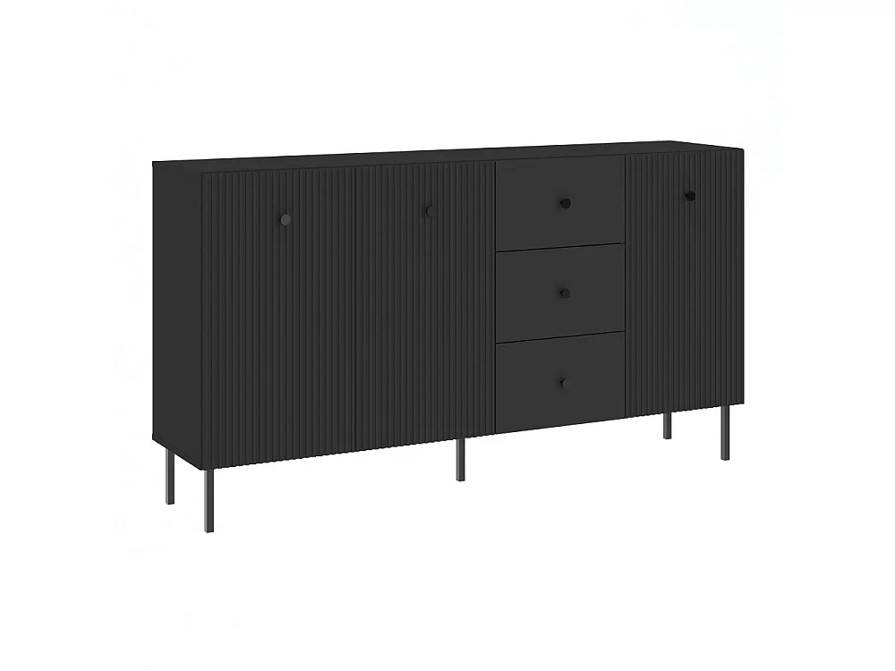 BUFFET BAS VIENA 3 Portes - 3 Tiroirs Gris