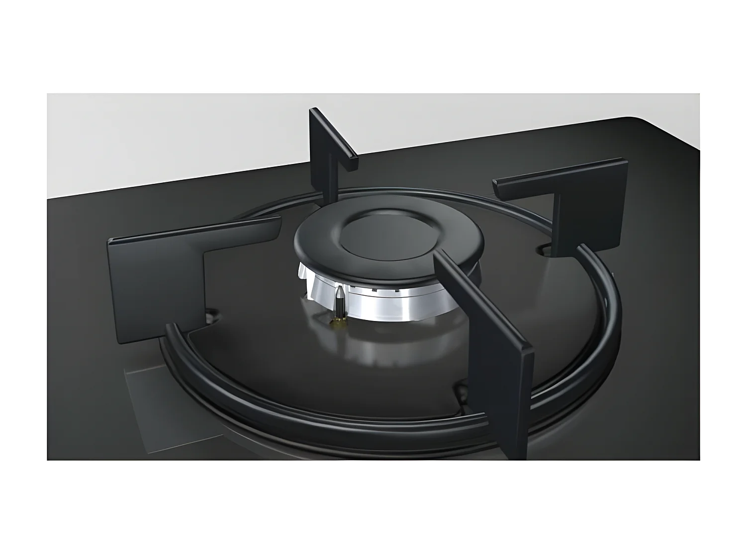 BOSCH POP6B6B10 Table de cuisson gaz - 4 foyers - 7400W - L56 x P48cm - Revetement verre trempe - Noir