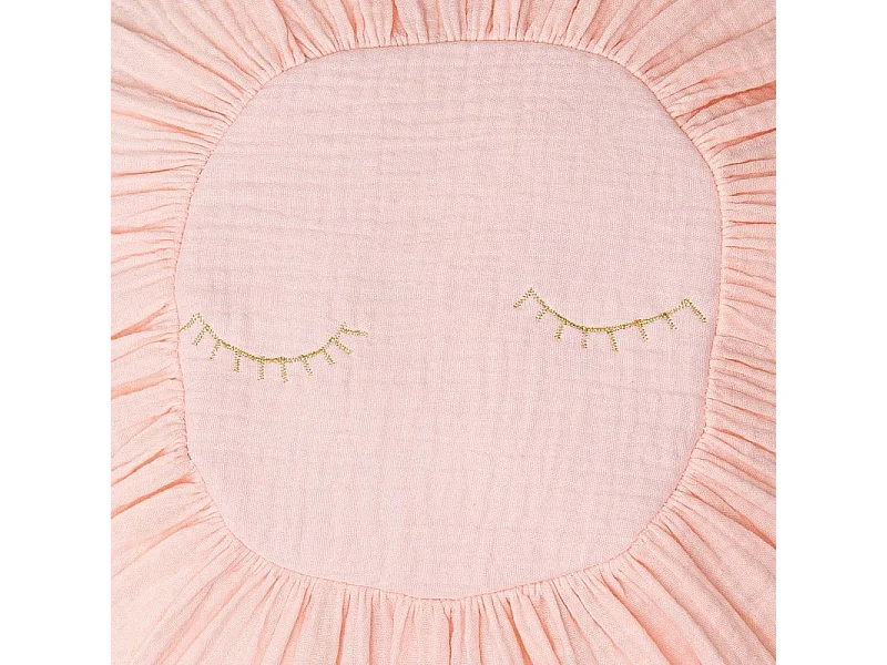 Coussin en coton rose 11x35x35cm