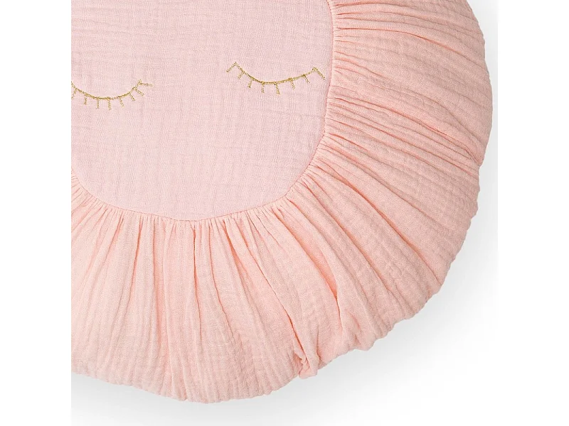 Coussin en coton rose 11x35x35cm