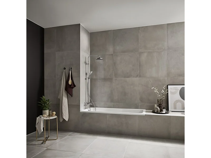 Colonne bain douche thermostatique HANSGROHE Vernis Blend 200 EcoSmart chromée + nettoyant Briochin