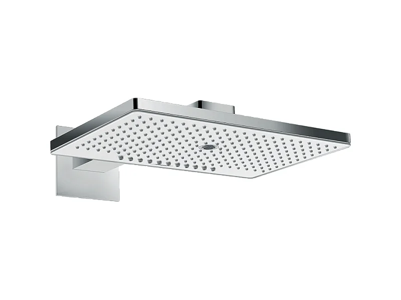 HANSGROHE Douche de tête 460 3jet avec bras de douche blanc/chromé avec corps encastré universel pour robtinetterie Ibox