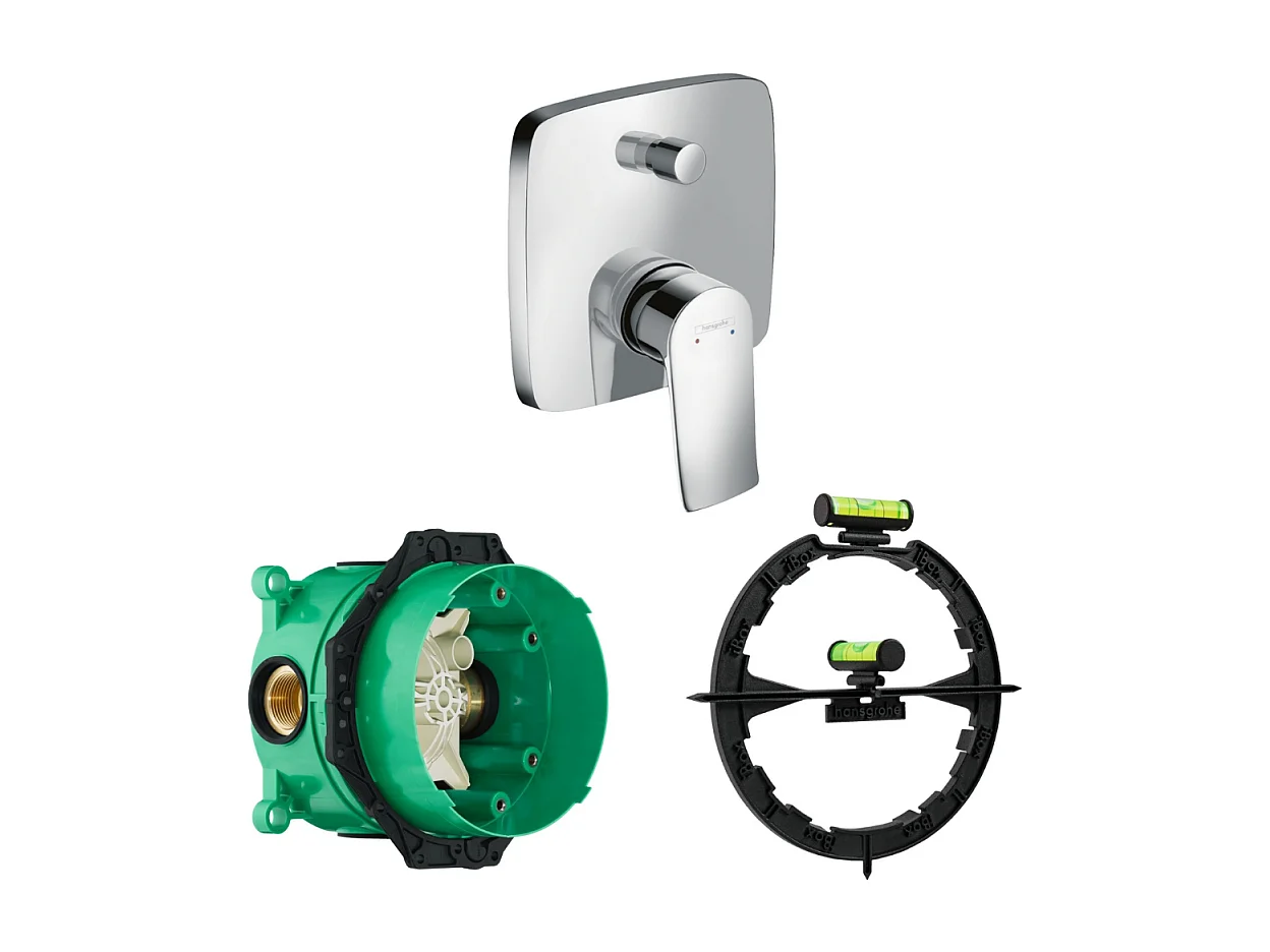 HANSGROHE Façade Metris mitigeur bain douche encastré Chromé avec corps encastré et outil