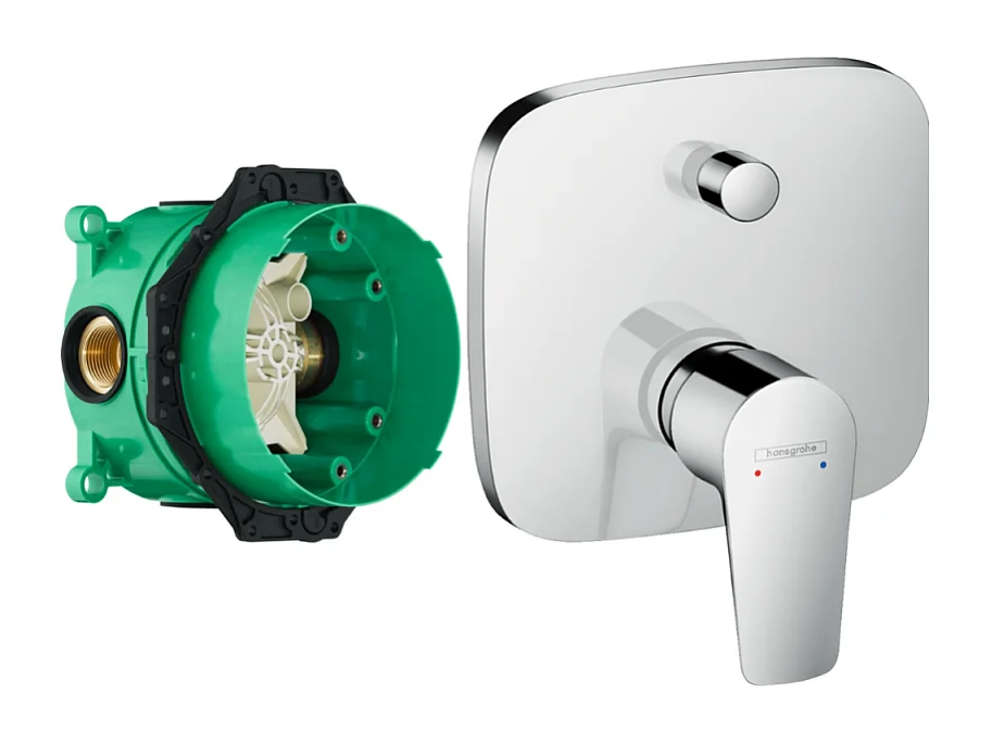 HANSGROHE Façade Talis E pour mitigeur bain douche encastré Chromé avec corps encastré