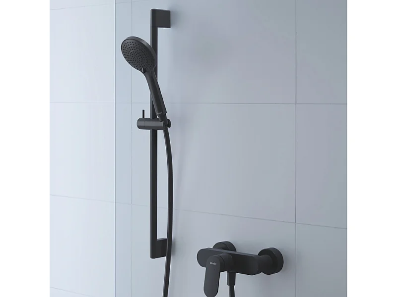 DURAVIT Barra de ducha universal 70 cm negro mate