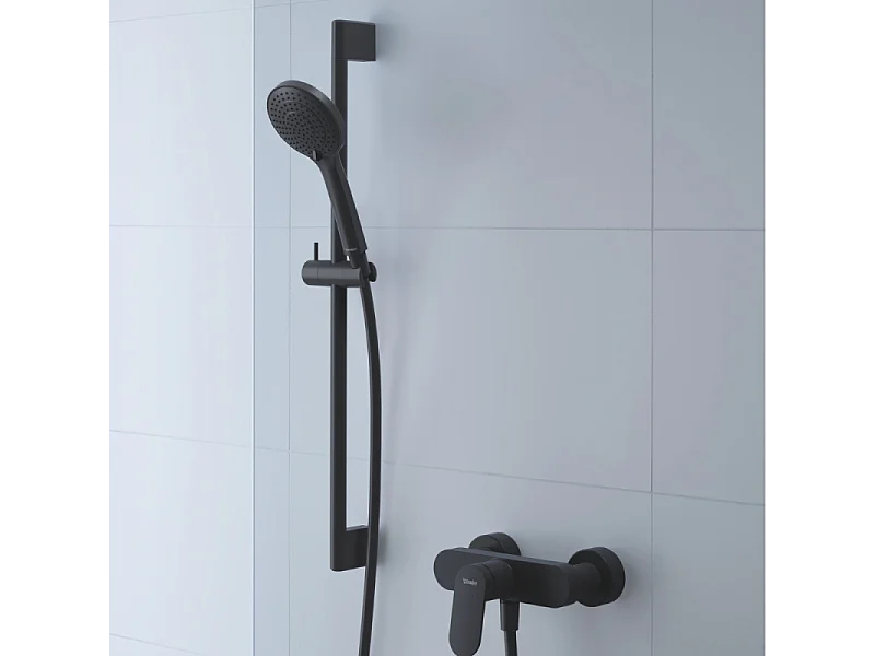 DURAVIT Barra de ducha universal 70 cm negro mate
