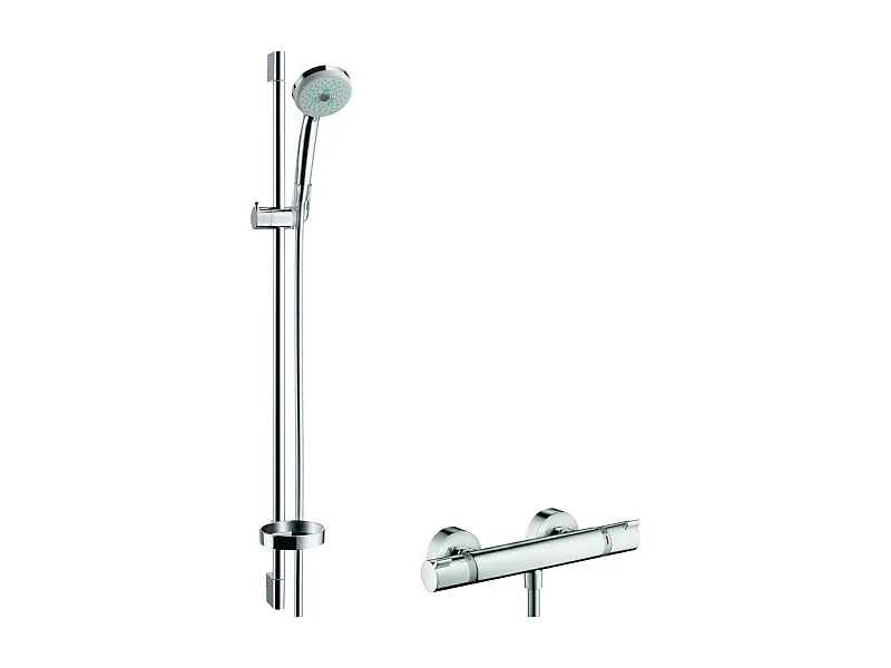 HANSGROHE Combi Multi con barra Ecostat Comfort de 90 cm cromada