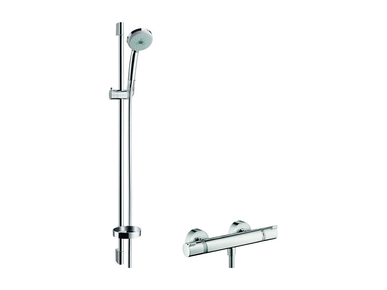 HANSGROHE Combi Multi con barra Ecostat Comfort de 90 cm cromada