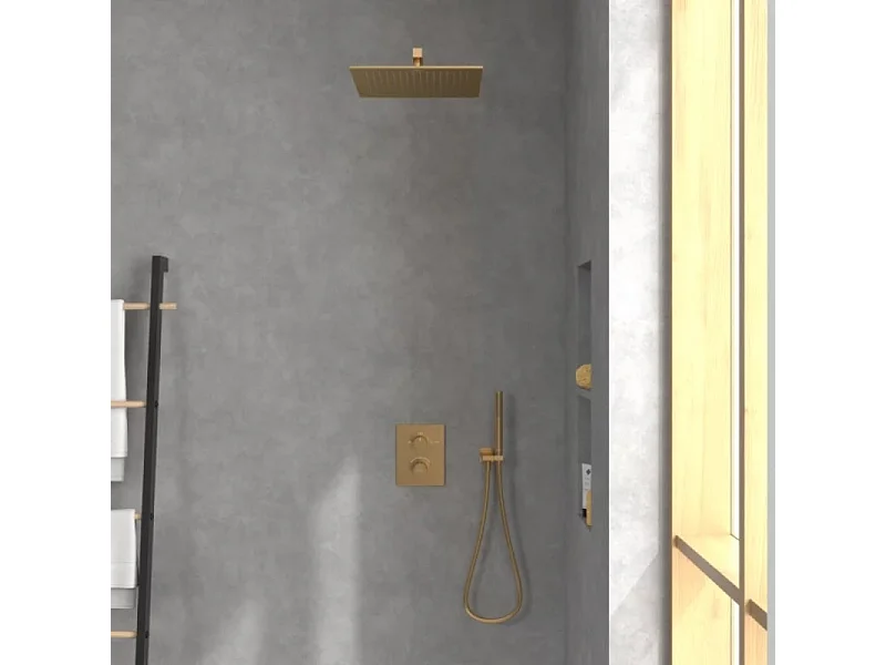 Douche de tête 350 VILLEROY ET BOCH Universal rectangle Or brossé