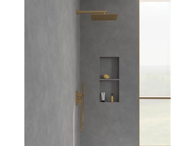 Douche de tête 350 VILLEROY ET BOCH Universal rectangle Or brossé