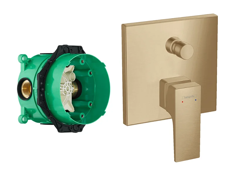 HANSGROHE Façade Metropol pour mitigeur bain douche encastré Bronze brossé avec corps encastré