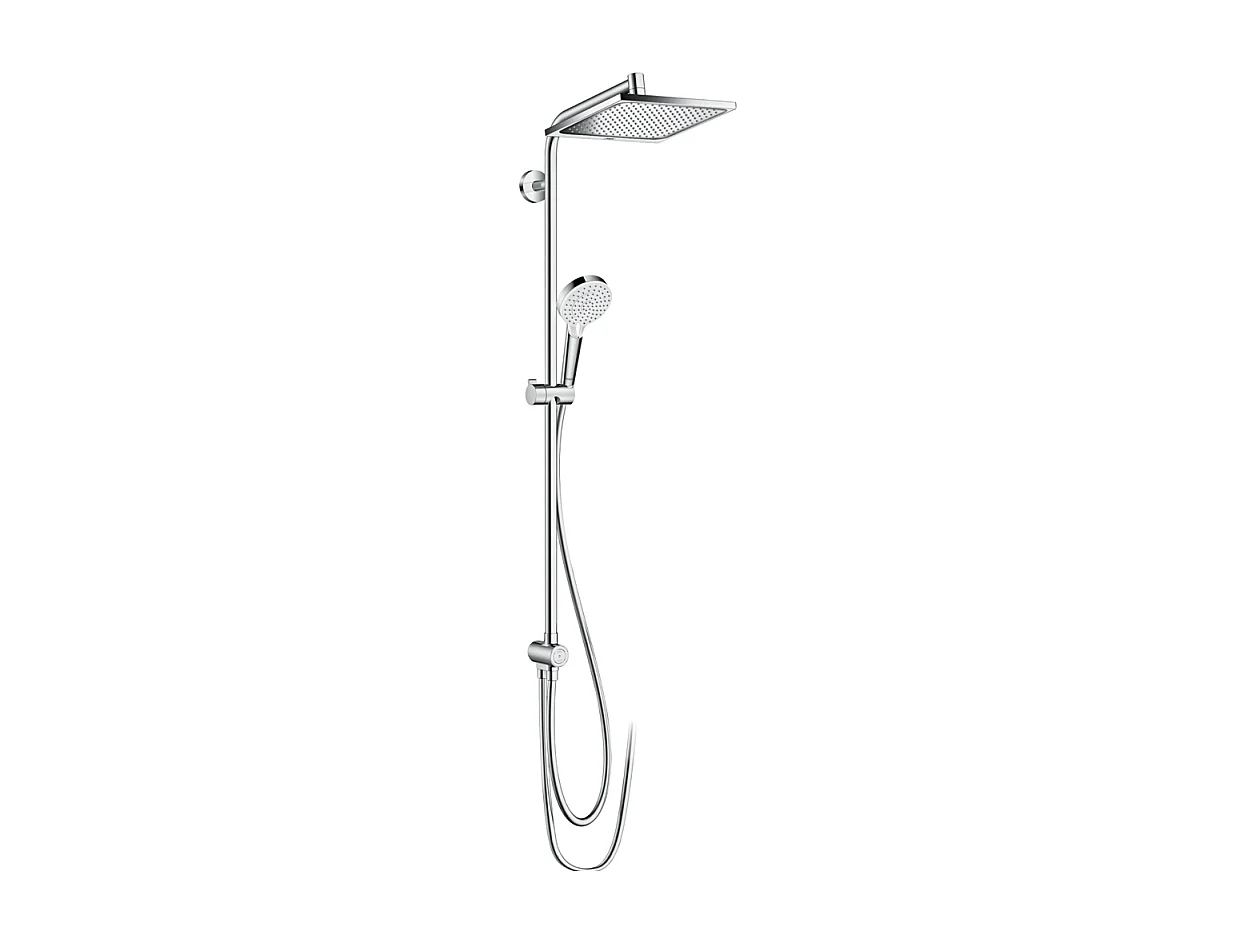 Colonne de douche ou bain douche sans mitigeur HANSGROHE Crometta E 280 EcoSmart chromé