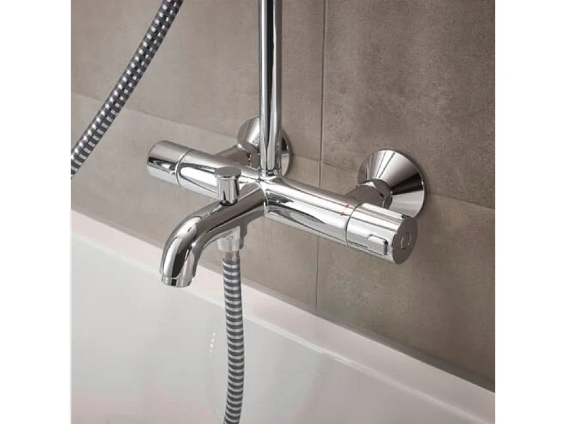 Colonne bain douche thermostatique HANSGROHE Vernis Blend 200 EcoSmart chromé