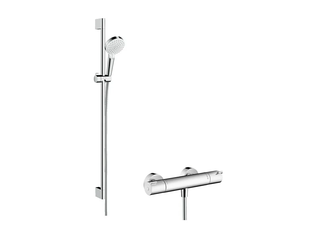 Ensemble douche Hansgrohe Crometta Vario avec mitigeur thermostatique Ecostat 1001 CL