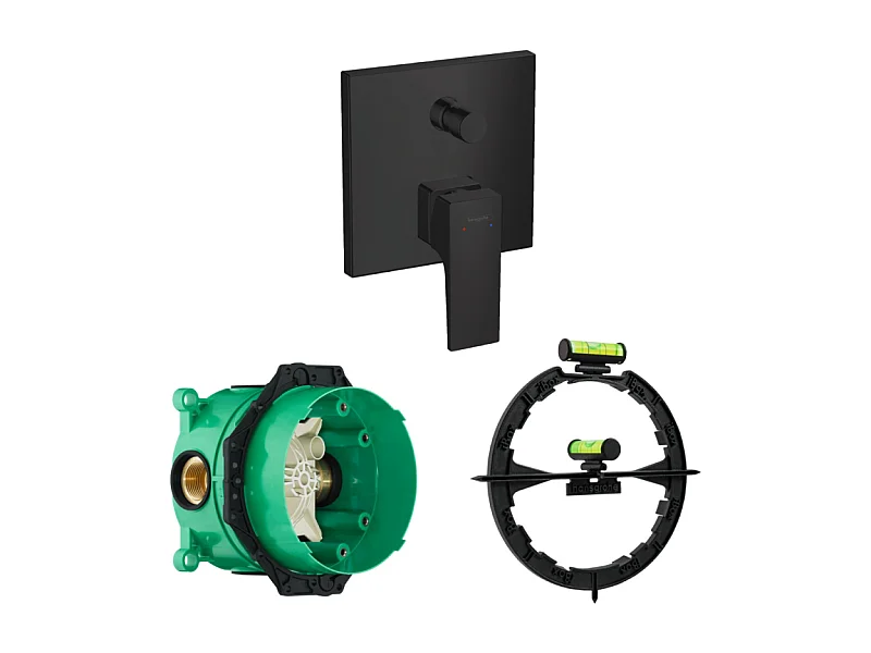 HANSGROHE Façade Metropol mitigeur bain douche encastré Noir mat avec corps encastré et outil