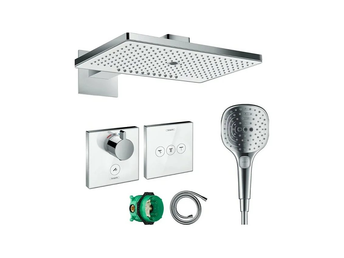 Colonne de douche encastrée thermostatique HANSGROHE Rainmaker Select 2 jets