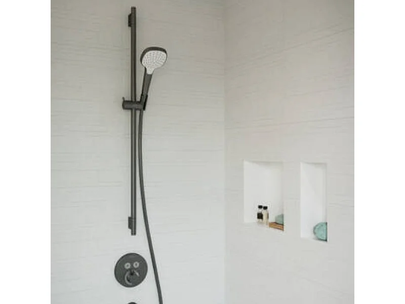 HANSGROHE ShowerSelect S frente para mezclador termostático empotrado negro cromo cepillado