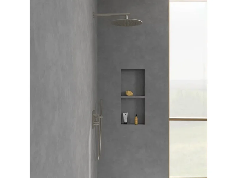 Mitigeur thermostatique encastré 2 voies VILLEROY ET BOCH Universal rectangle Brushed Nickel Matt