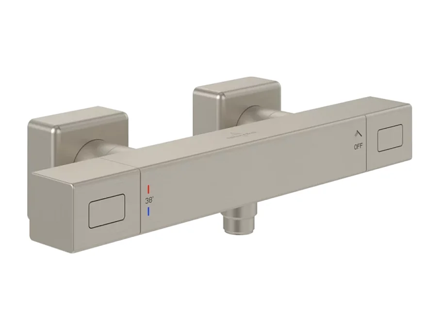 Mitigeur douche thermostatique VILLEROY ET BOCH Universal rectangle Brushed Nickel Matt