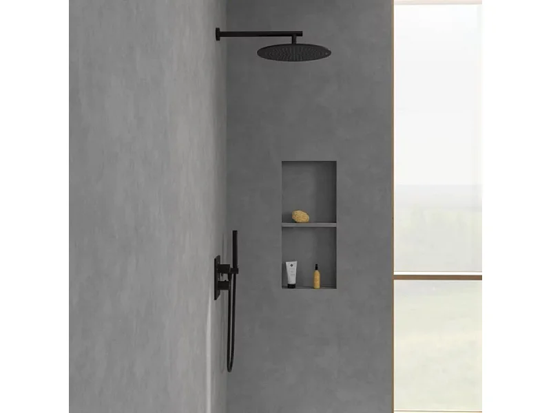 Douche de tête 350 VILLEROY ET BOCH Universal ronde Noir mat