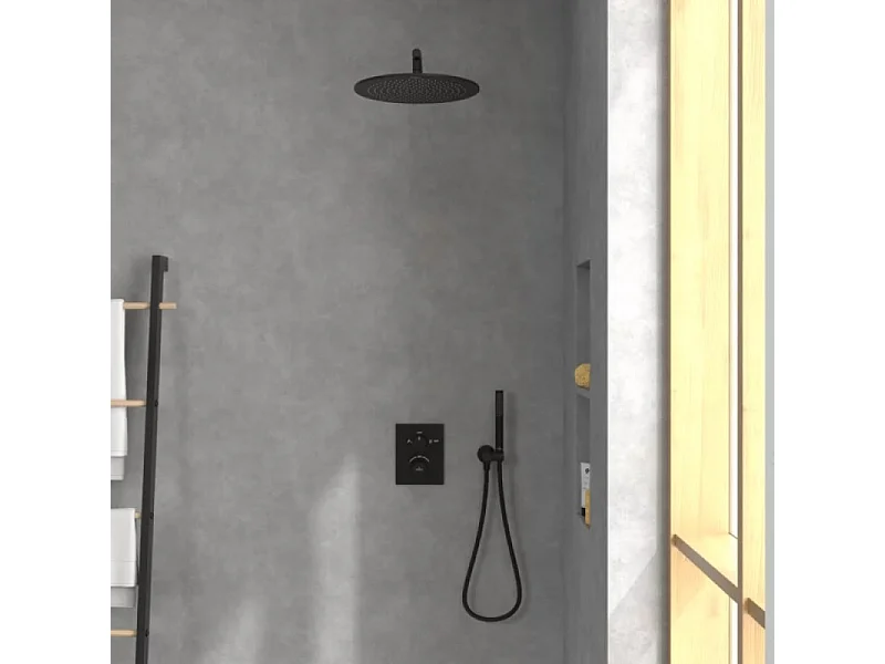 Douche de tête 350 VILLEROY ET BOCH Universal ronde Noir mat