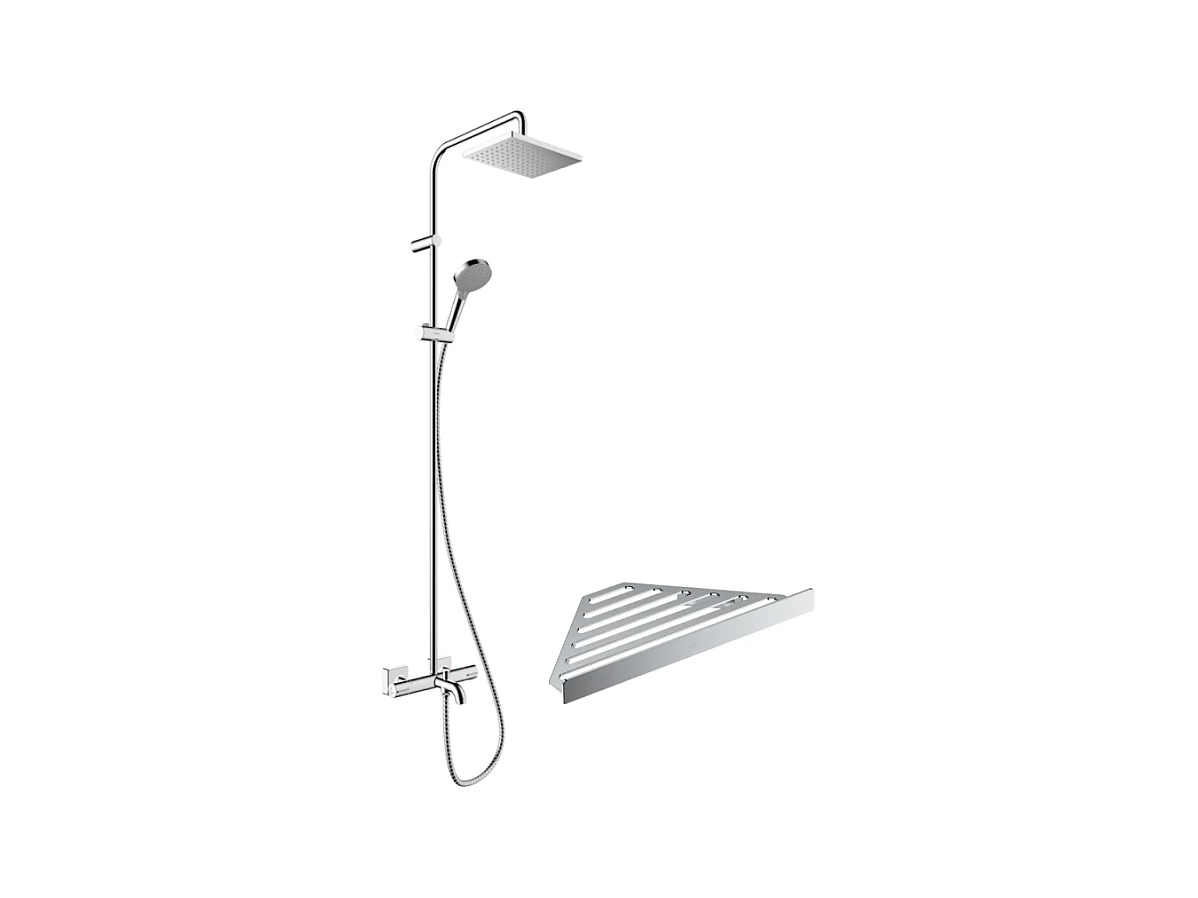 Colonne bain douche thermostatique HANSGROHE Vernis Shape 230 chromé