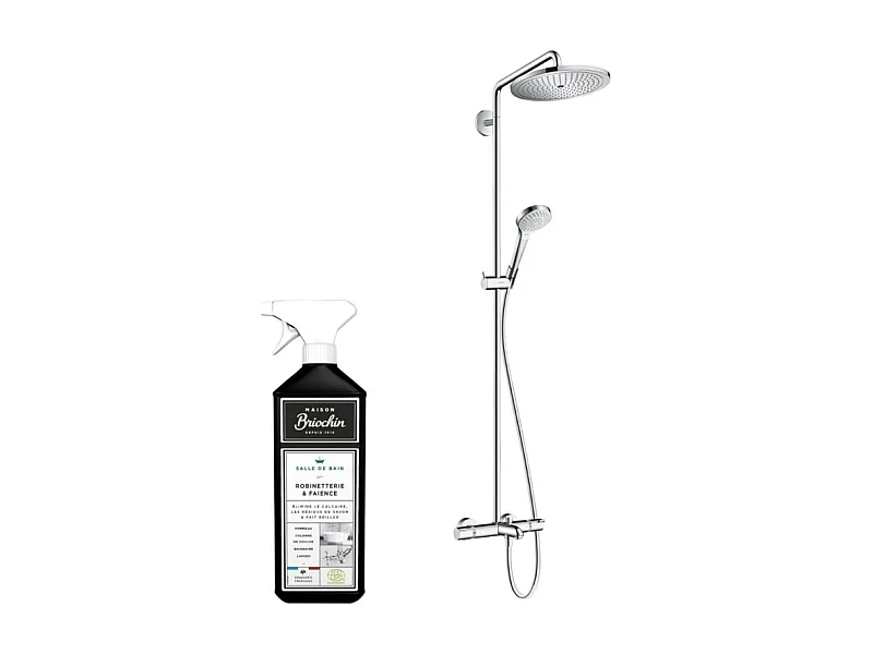 Colonne bain douche thermostatique HANSGROHE Croma Select S 280 chromée + nettoyant Briochin
