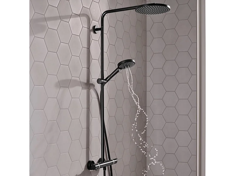 Colonne de douche thermostatique HANSGROHE Raindance Select S 240 noir mat